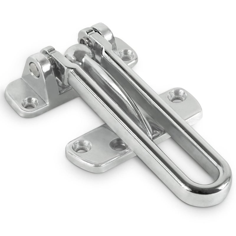 JD Jack N'Drill Jack Nâ€™ Drill Swing Bar Door Lock Durable Door Guard for Back & Front Doors, Childproof Door Security Made from Reinforced Diecast Metal for Home Security (Chrome, 2 Pack) - Image 1